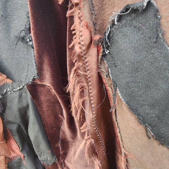 Dreamy Steamy Gothic Patchwork Whimsical Ruffles Tassles Fringe Mesh - Picture 8 of 10